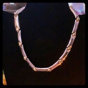 Gold Tone Choker with Matching Bracelet